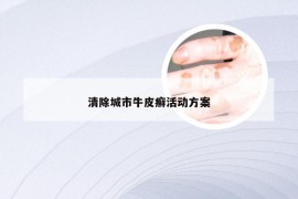 清除城市牛皮癣活动方案