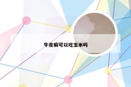 牛皮癣可以吃玉米吗