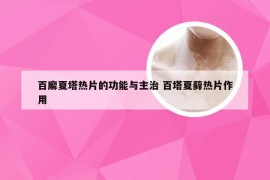 百廨夏塔热片的功能与主治 百塔夏藓热片作用