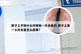 脖子上不知什么时候有一片白色的 脖子上有一小片白是怎么回事?