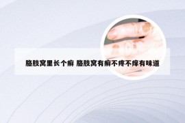 胳肢窝里长个癣 胳肢窝有癣不疼不痒有味道