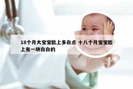 18个月大宝宝脸上多白点 十八个月宝宝脸上有一块白白的