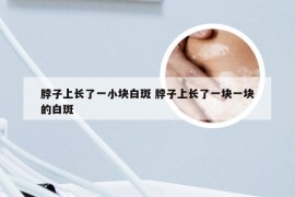 脖子上长了一小块白斑 脖子上长了一块一块的白斑