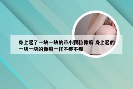 身上起了一块一块的带小颗粒像癣 身上起的一块一块的像癣一样不疼不痒