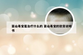 苗山毒宝是治疗什么的 苗山毒宝的软膏说明书