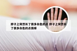 脖子上突然长了很多白色的点 脖子上突然长了很多白色的点很痒