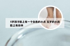 5岁孩子脸上有一个白色的小点 五岁的小孩脸上有白块