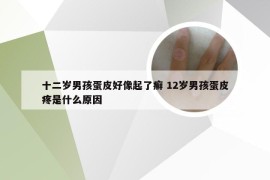 十二岁男孩蛋皮好像起了癣 12岁男孩蛋皮疼是什么原因