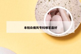 阜阳白癜风专科哪家最好