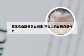 花生有白斑是怎么回事 花生上的白斑点是什么