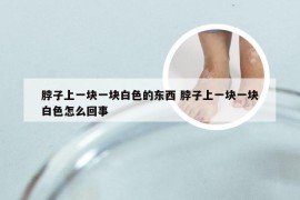 脖子上一块一块白色的东西 脖子上一块一块白色怎么回事