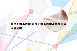 肚子上有小白斑 肚子上有小白斑点是什么原因引起的