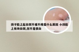 孩子脸上起白斑不痛不痒是什么原因 小孩脸上有块白斑,但不是很白